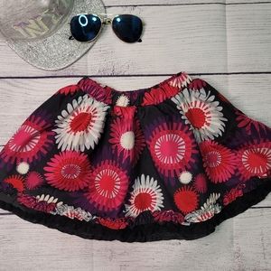 Silk Floral Layered Skirt